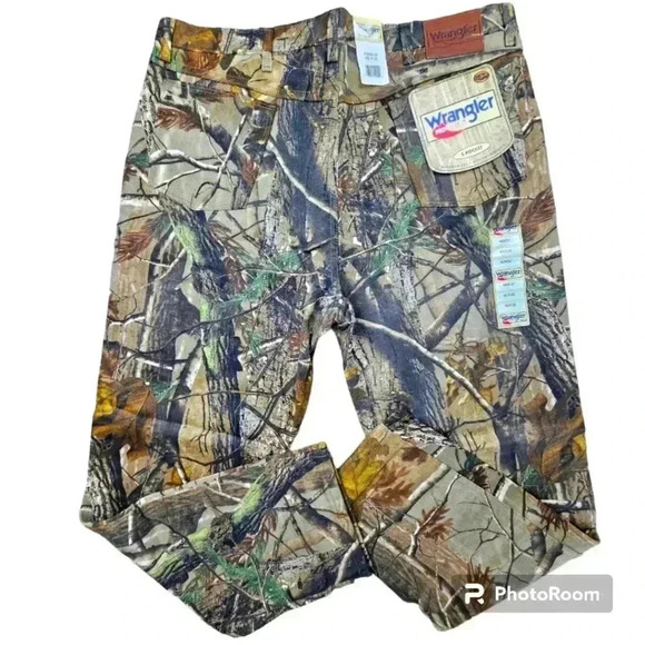 Wrangler Men's Pro Gear 5 Pocket Camo Denim Hunting Jean #PG001 AP NWT 40x32 - Picture 4 of 11